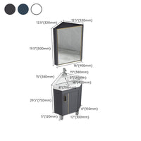 Contemporary Sink Vanity Driehoekige Wandgemonteerde Hoekbadkamermeubel