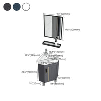 Contemporary Sink Vanity Driehoekige Wandgemonteerde Hoekbadkamermeubel