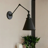 Boerderijstijl Conen Wandlamp 1 Lamp IJzeren Wandverlichting in Zwart/Roest voor Slaapkamer