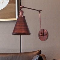Boerderijstijl Conen Wandlamp 1 Lamp IJzeren Wandverlichting in Zwart/Roest voor Slaapkamer