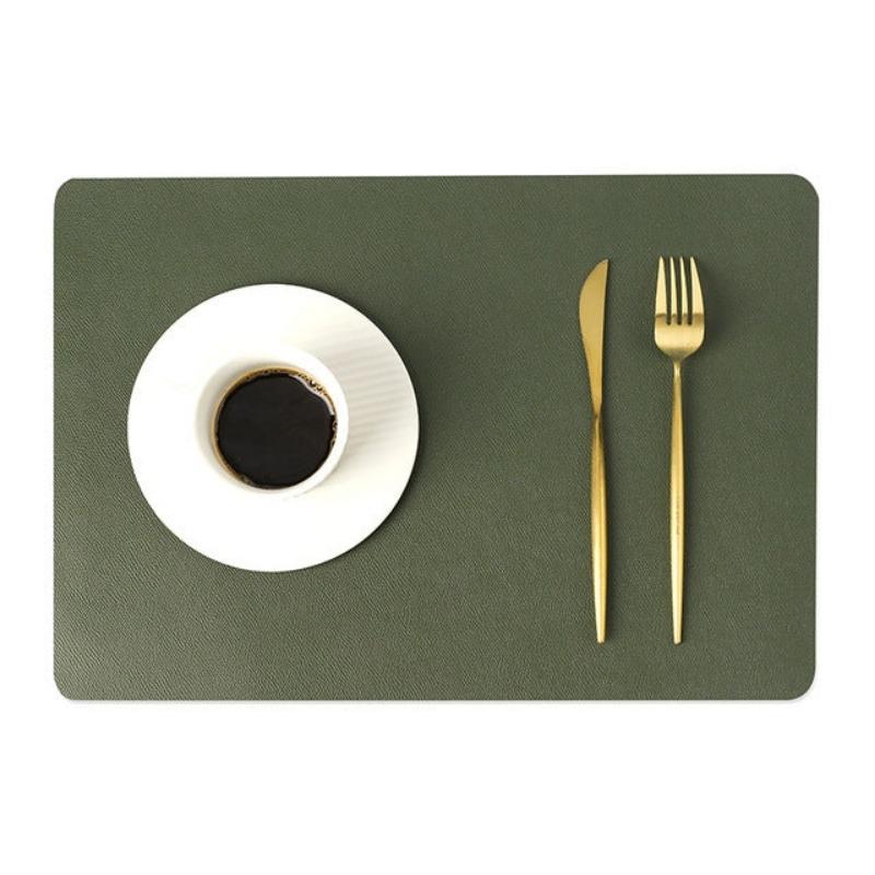 Moderne Rechthoek Waterdichte PU Leren Placemat