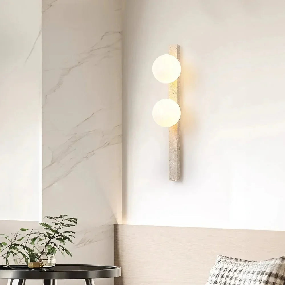 Abigail Travertine Wandlamp