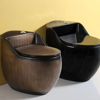 Contemporary Skirted Siphon Jet Toilet Bowl One Piece Urine Toilet with Seat