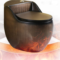Contemporary Skirted Siphon Jet Toilet Bowl One Piece Urine Toilet with Seat