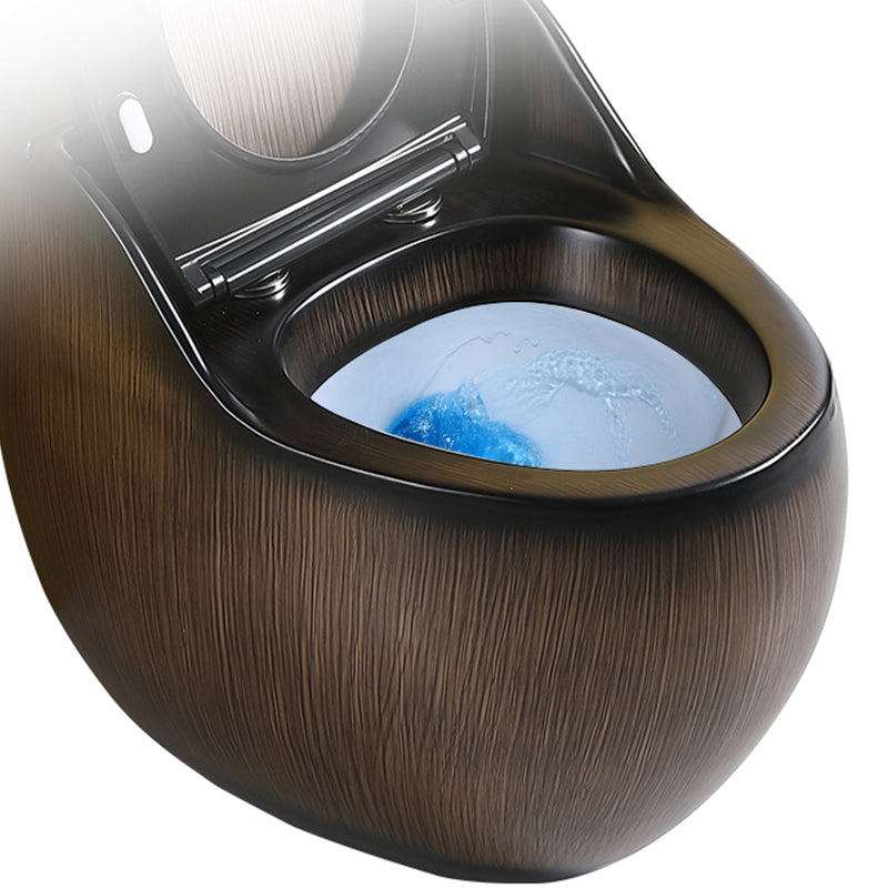 Contemporary Skirted Siphon Jet Toilet Bowl One Piece Urine Toilet with Seat