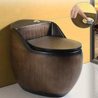 Contemporary Skirted Siphon Jet Toilet Bowl One Piece Urine Toilet with Seat