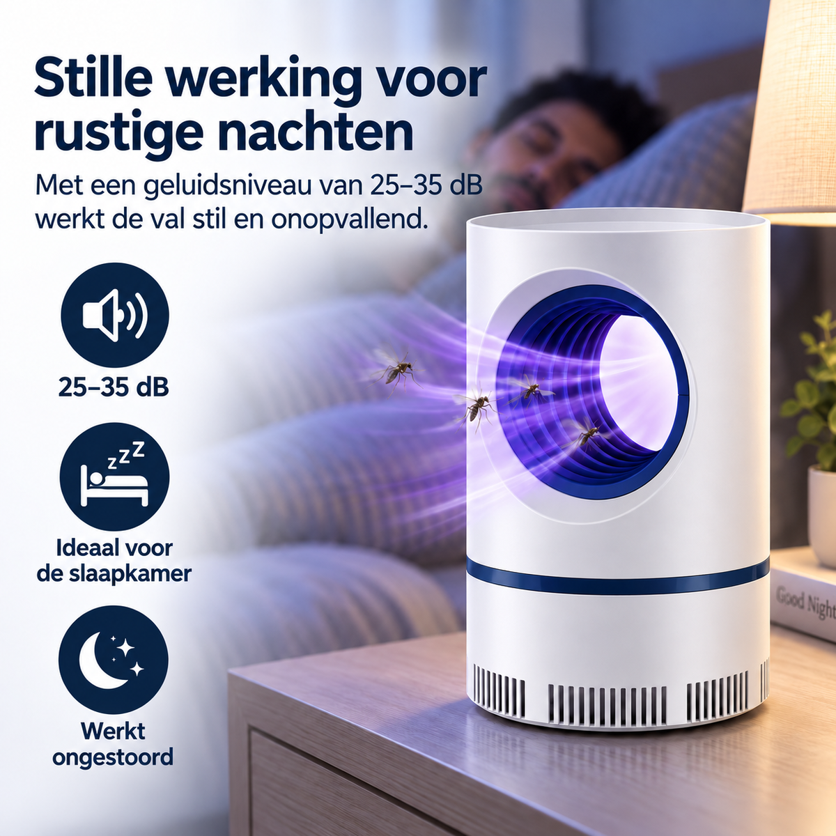 Bionische LED Muggenval met Krachtige Zuigkracht
