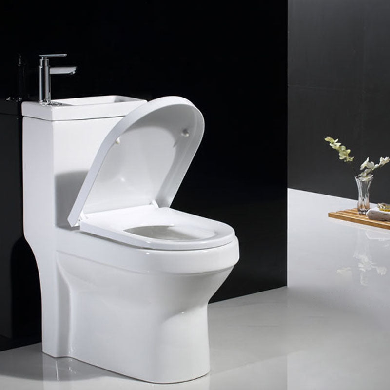 Moderne Toiletpot Vloermontage Porselein Alles-in-één Spoeltoilet
