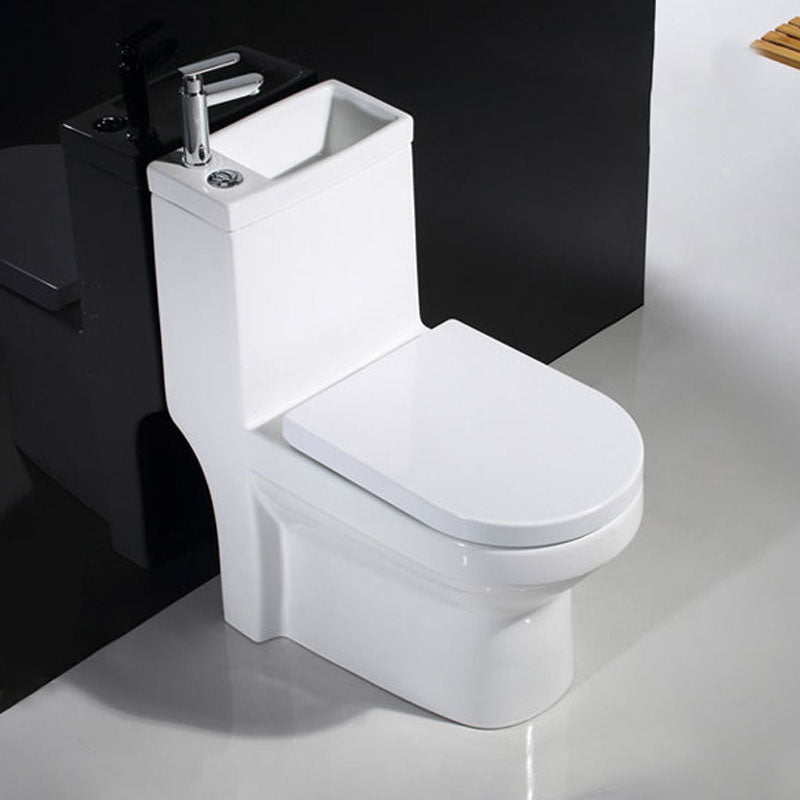 Moderne Toiletpot Vloermontage Porselein Alles-in-één Spoeltoilet
