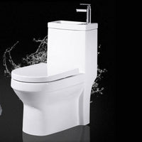 Moderne Toiletpot Vloermontage Porselein Alles-in-één Spoeltoilet