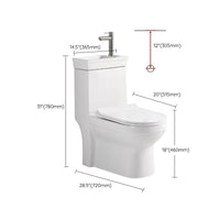 Moderne Toiletpot Vloermontage Porselein Alles-in-één Spoeltoilet