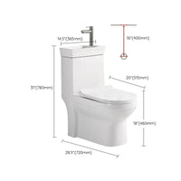 Moderne Toiletpot Vloermontage Porselein Alles-in-één Spoeltoilet