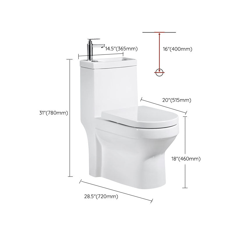 Moderne Toiletpot Vloermontage Porselein Alles-in-één Spoeltoilet