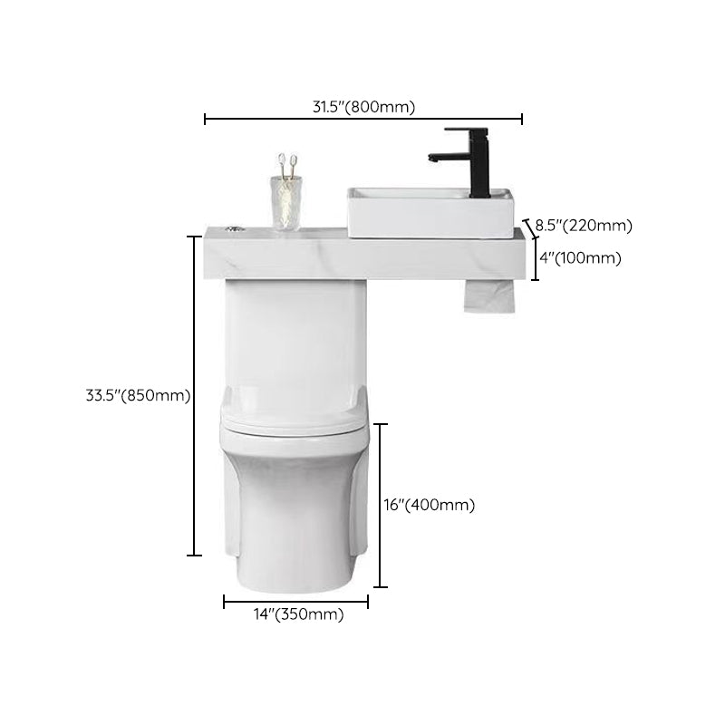 Contemporary Flush Toilet Vloermontage Eenstuk Toilet Urine Toilet
