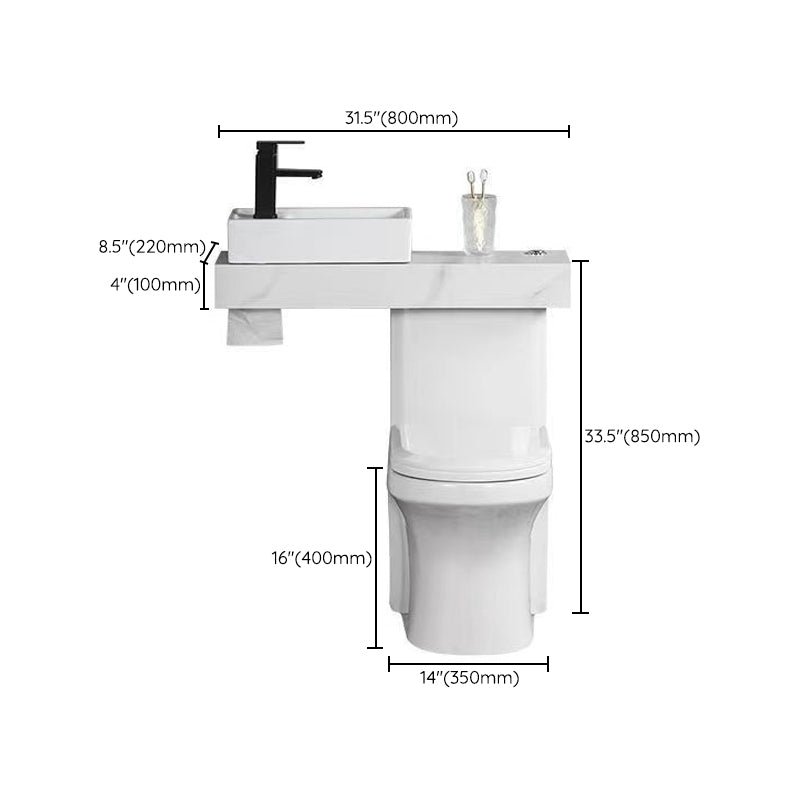 Contemporary Flush Toilet Vloermontage Eenstuk Toilet Urine Toilet