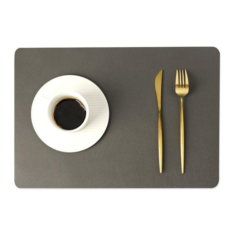 Moderne Rechthoek Waterdichte PU Leren Placemat