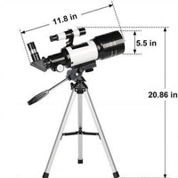 Skanto | Professioneel Astronomisch Telescoop | 70mm Opening, 300mm Brandpuntsafstand & Eenvoudige Opstelling voor Sterrenkijken en Natuurverkenning