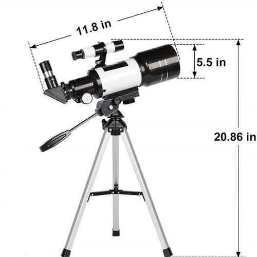 Skanto | Professioneel Astronomisch Telescoop | 70mm Opening, 300mm Brandpuntsafstand & Eenvoudige Opstelling voor Sterrenkijken en Natuurverkenning