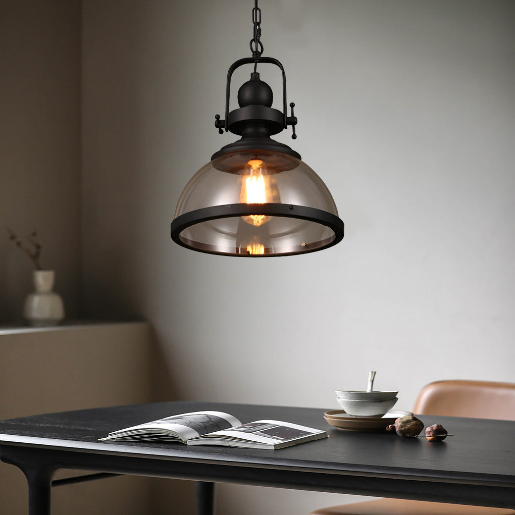 Schaalvormige Glas Pendelleuchte | Industrieel Retro Design