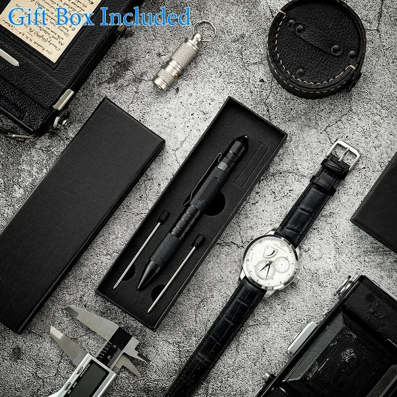 Hoogwaardige draagbare multifunctionele 3-in-1 militaire tactische pen