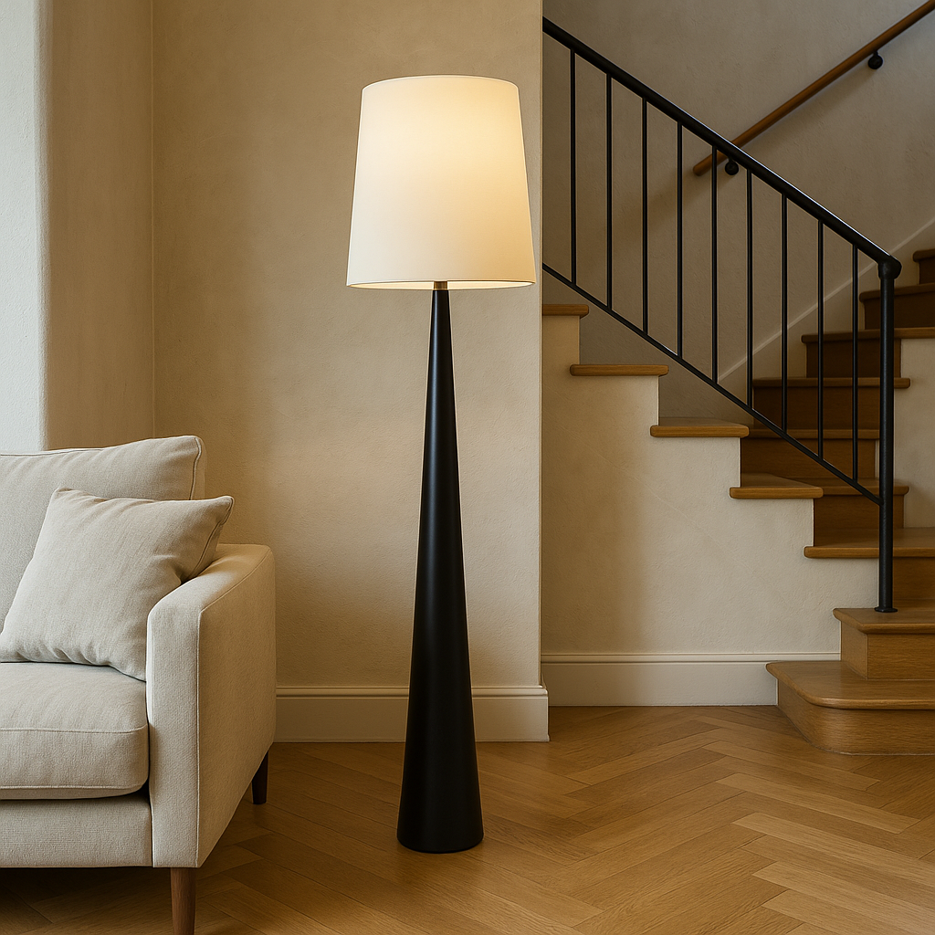 Lysenne – Scandinavische Vloerlamp Met Stoffen Kap