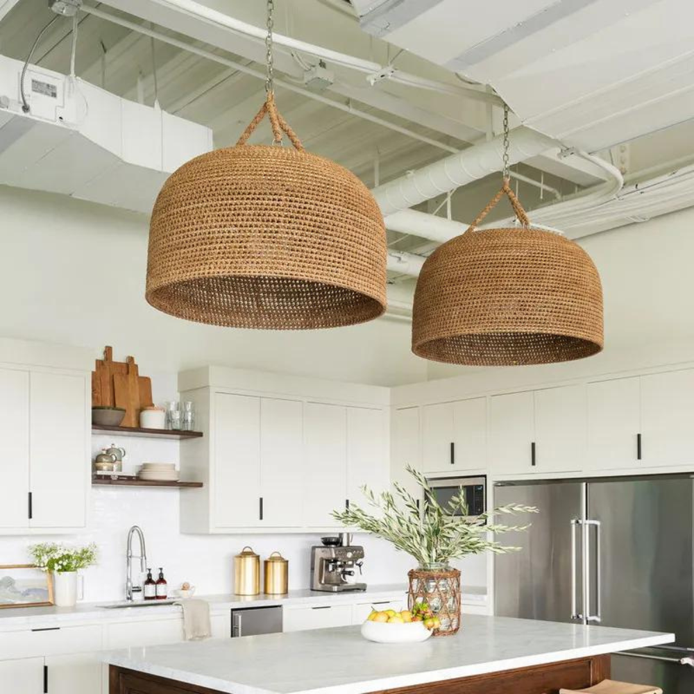 Natuurlijke Schaduw Rattan Japandi Hanglamp