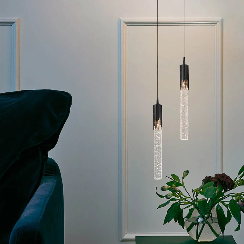 Cylindrische hanglamp van glas - Lustreau