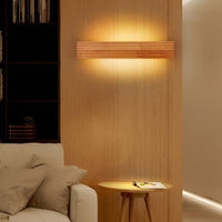 GlowWood - Rechthoekige waterdichte LED-wandlamp Noordse Spiegelverlichting