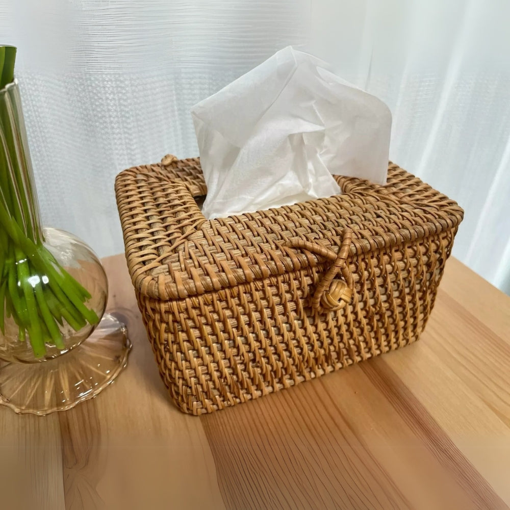 Op maat gemaakte Rieten Tissue Box