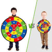 SkillDarts - Groot dubbel dartbord voor kinderen met plakkende ballen en schietspellen