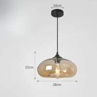 Tristara - Vintage Hanglamp van Gekleurd Glas