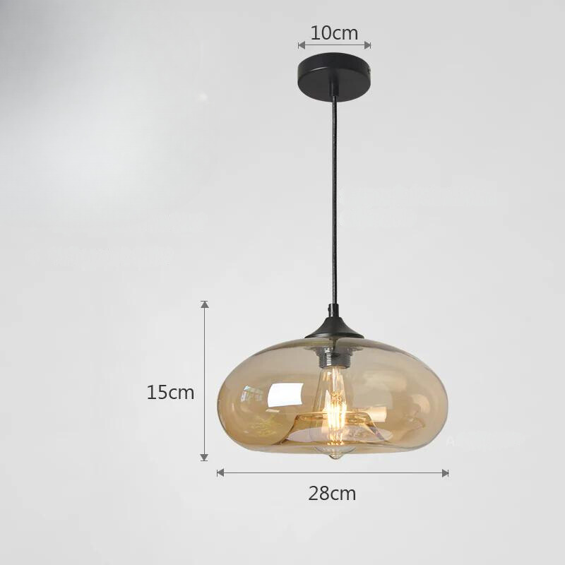 Tristara - Vintage Hanglamp van Gekleurd Glas