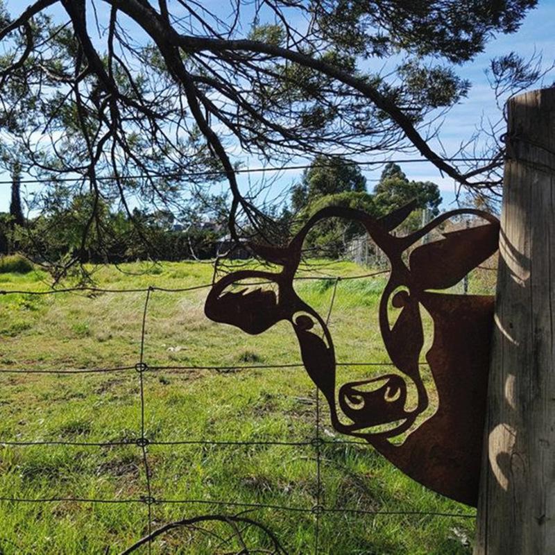 Buiten Tuin Boerderij Spionerende Geit Metaal Kunstwerk Binnen Decoratie