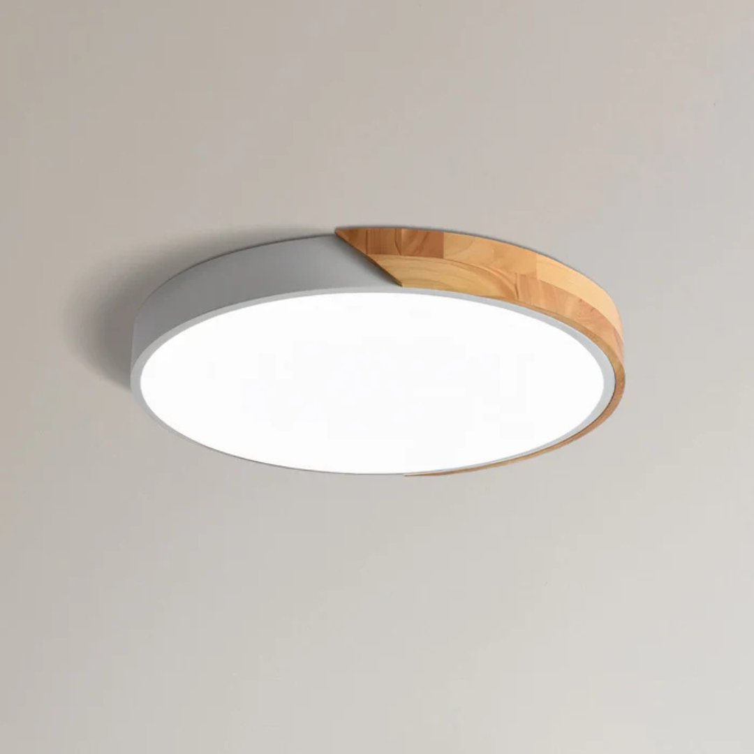 Delos Skandi Houten Plafondlamp | Natuurlijk LED-Designlicht
