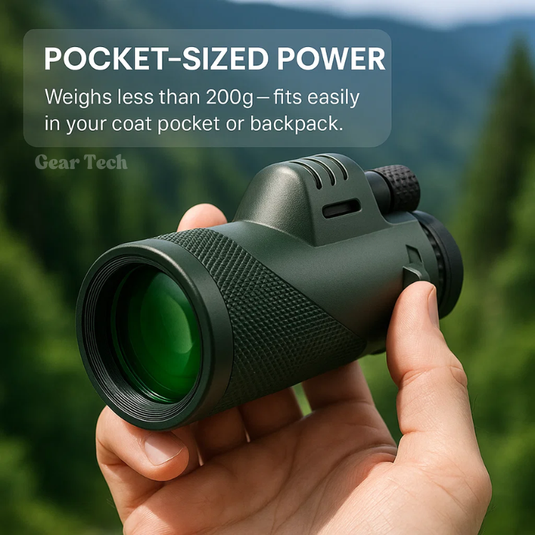 Compacte 600x ultrazoom-monoculair | HD-lens, lichtgewicht en ideaal voor wandelen, vogels spotten en sportevenementen