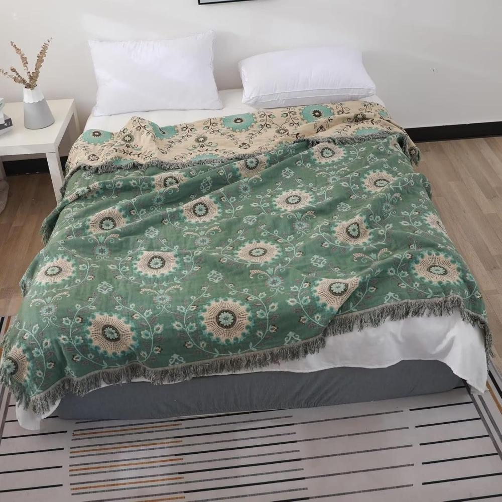 Retro Mandala Omkeerbare Deken