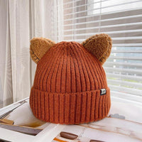 Gestrickte Wintermütze mit Katzenohren - PurrWarm