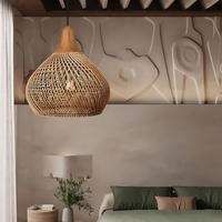 Boho Stijl Rieten Hanglamp