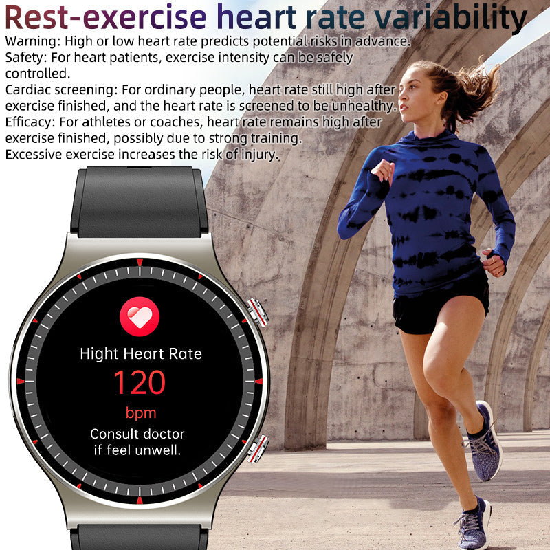 Medische EKG-Smartwatch | CFDA-gecertificeerd | 512Hz Hoge Precisie Biosensor | SpO2- & Hartslagmonitoring | AI-gebaseerde Ademhalingsanalyse | IP67 Waterdicht