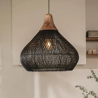 Boho Stijl Rieten Hanglamp