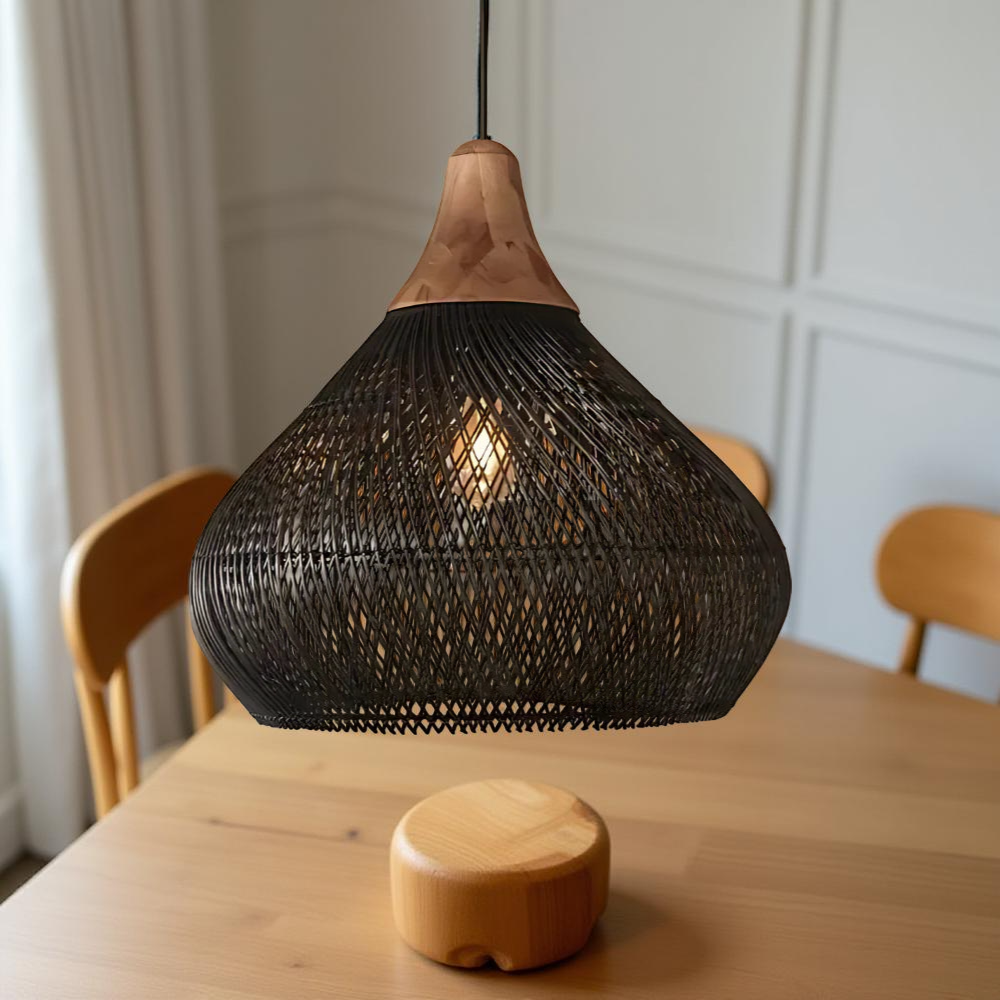 Boho Stijl Rieten Hanglamp