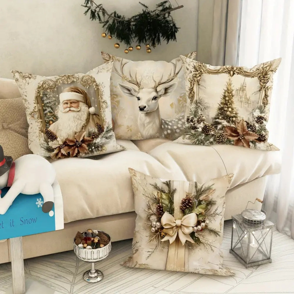 Gouden Fluwelen Kerstkussenslopen