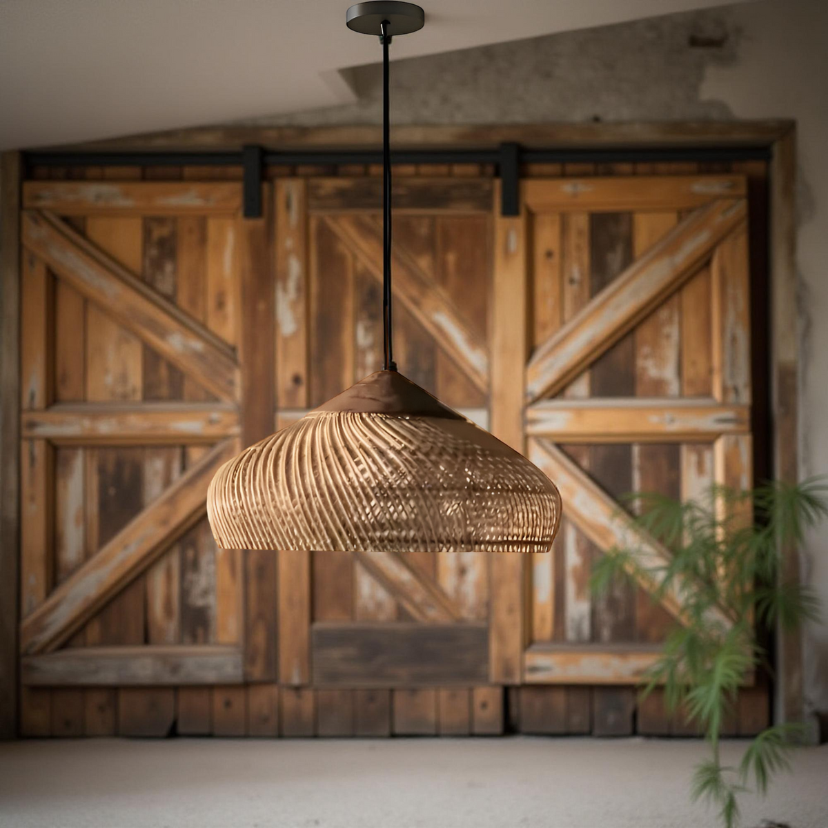 Geweven Koepel Bohemian Rattan Hanglamp