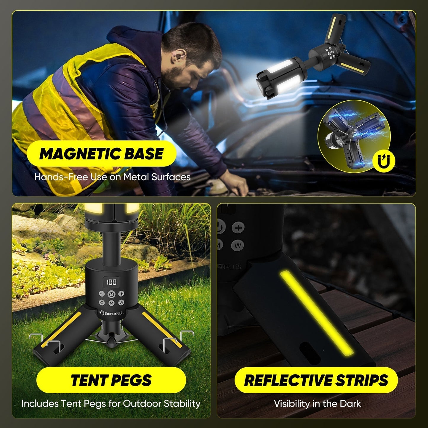 Brehn | SakerPlus Telescoop Campinglampen met Standaard