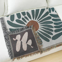 Floral Daisy Boho Geweven Deken