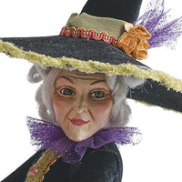 Halloween-Figurine | Handgemaakte Hexendecoratie | Hars