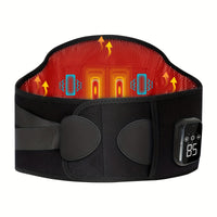 Draadloze Verwarmde Massagegordel voor Rug en Taille – 3 Verstelbare Warmte- en Trilmodes voor Maximale Ontspanning