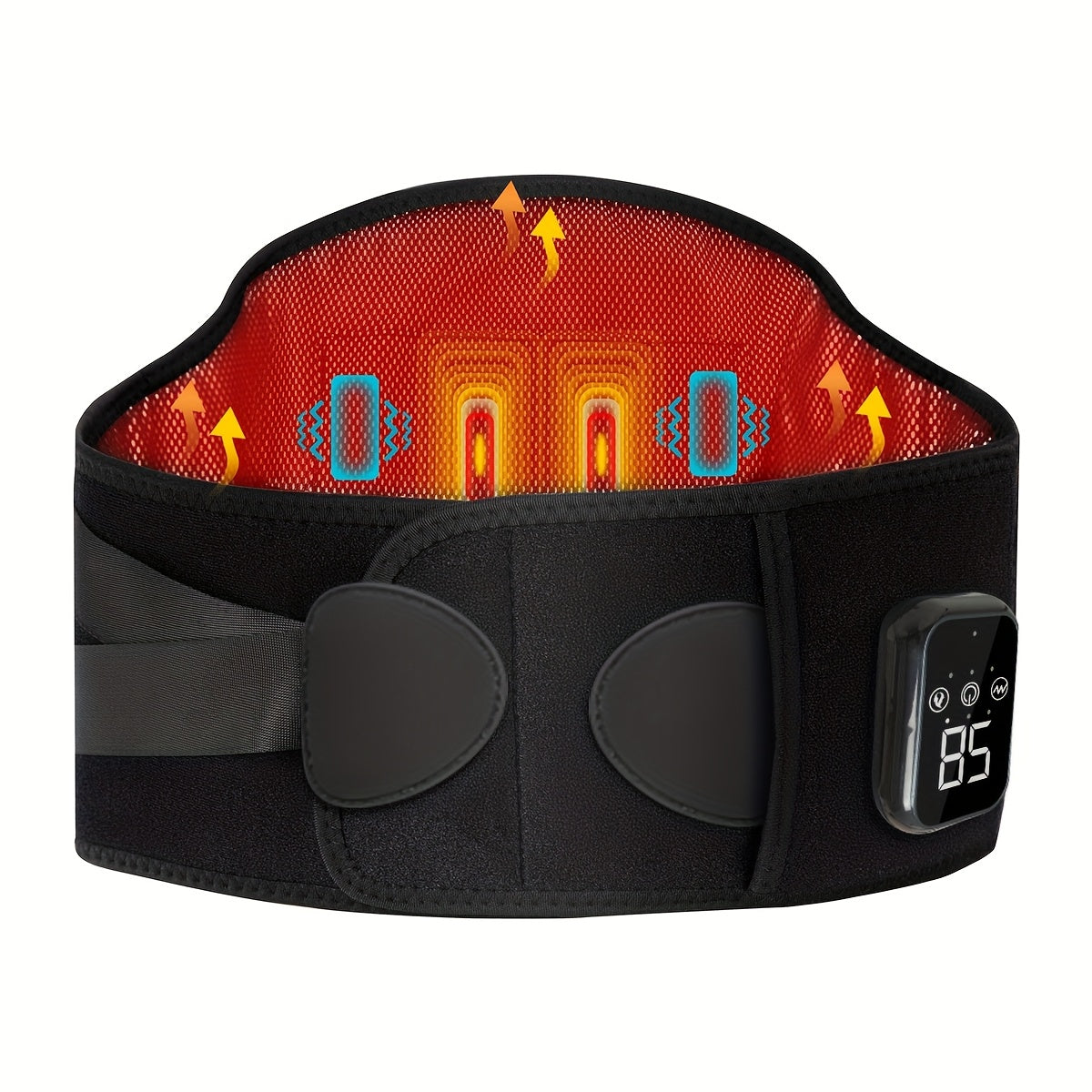 Draadloze Verwarmde Massagegordel voor Rug en Taille – 3 Verstelbare Warmte- en Trilmodes voor Maximale Ontspanning