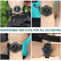 Sportieve Dual-Display Mode Multifunctionele waterdichte verlichte herenarmbandhorloge