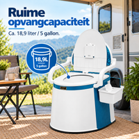 Draagbaar Campingtoilet voor Camper, Caravan & Kamperen